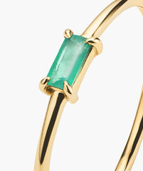 Baguette Stacker Ring-14k Yellow Gold / Natural Diamond / 4