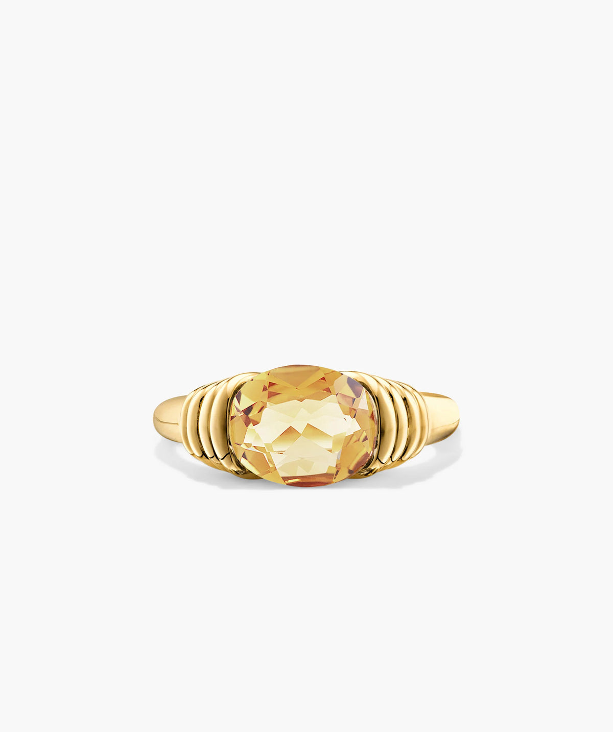 Heirloom Ring-14k Yellow Gold / Honey Quartz / 4