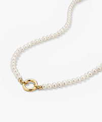 Pearl Charm Necklace-18k Gold Vermeil / Pearl / 18 inches