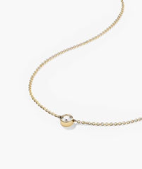 Bezel Lab Grown Diamond Necklace 0.5 ct-14k Yellow Gold / Lab Grown Diamond / 16-18 inches