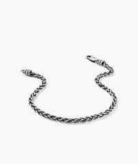 3.3mm Wheat Chain Bracelet-Oxidized Sterling Silver / 7.5 inches