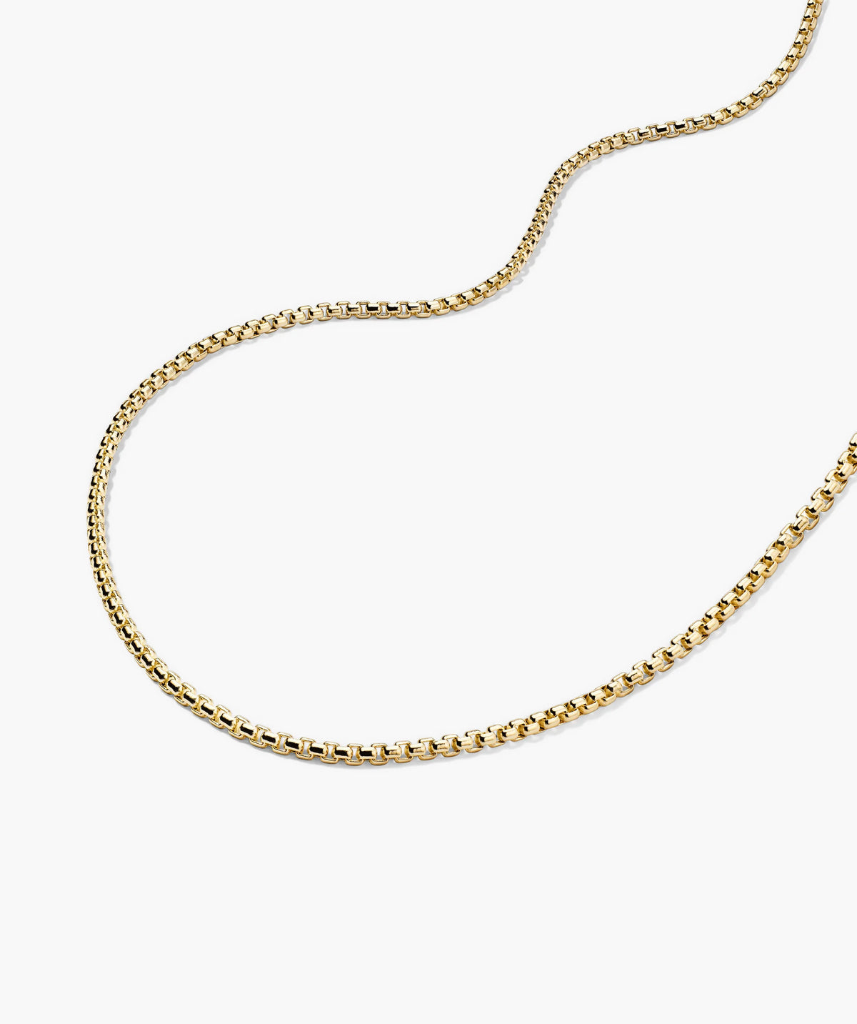 2.5mm Round Box Chain Necklace-14k Yellow Gold / 20 inches