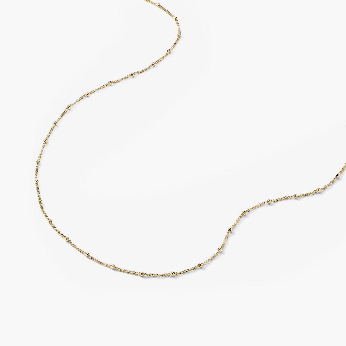 Spheres Chain Necklace-14k Yellow Gold / 16-18 inches