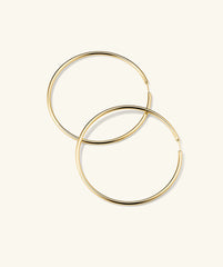 Oversized Thin Hoops-14k Yellow Gold