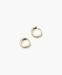 Bold PavÃ© Diamond Huggie Hoops-14k Yellow Gold / Natural Diamond