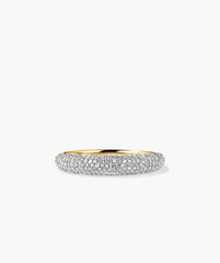 PavÃ© Diamond Thin DÃ´me Ring-14k Yellow Gold / Natural Diamond / 4