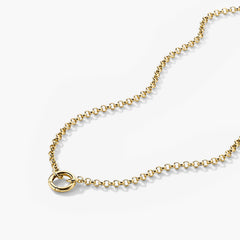 Rolo Chain Charm Necklace-14k Yellow Gold / 18 inches