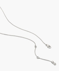 Floating Lab Grown Sapphire Necklace-Sterling Silver / Lab Grown Sapphire / 16-18"