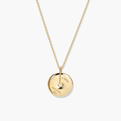 Zodiac Pendant Necklace-18k Gold Vermeil / White Sapphire / Libra