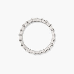 Baguette Diamond Eternity Band-14k White Gold / Natural Diamond / 8