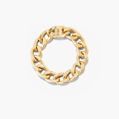 Bold Chain Ring-14k Yellow Gold / 4
