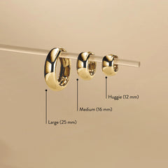 Chunky Medium Hoops-18k Gold Vermeil
