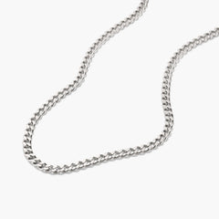 5mm Curb Chain Necklace-Sterling Silver / 16 inches