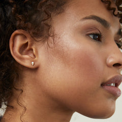 Diamond Pearl Studs-14k Yellow Gold / Natural Diamond