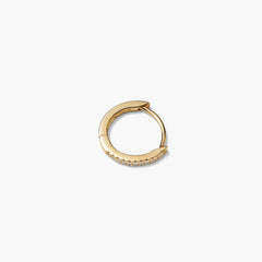 Single PavÃ© Diamond Huggie Hoop-14k Yellow Gold / Natural Diamond