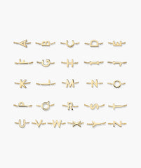 Letter Bracelet-14k Yellow Gold / S / 6-7 inches