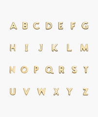 Letter Stud-10k Yellow Gold / O