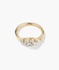 Diamonds Cluster Ring-5.5 / Natural Diamond / 14k Yellow Gold