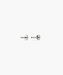 Single Puffy Pyramid Stud-14k Yellow Gold / Flat Back