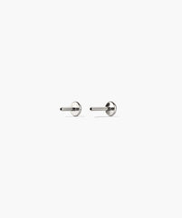 Single Mini Baguette Stud-14k Yellow Gold / Natural Diamond / Flat Back
