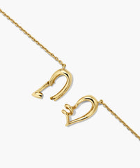 Heart to Heart Necklace-18k Gold Vermeil / 18 inches