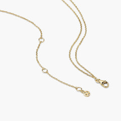 Linked Gemstone Necklace-14k Yellow Gold / Green Aventurine / 16-18 inches
