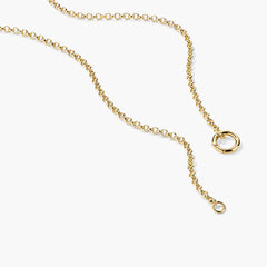 Rolo Chain Charm Necklace-14k Yellow Gold / 18 inches