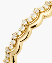 Slim Charlotte Stacker Set-18k Gold Vermeil / Lab Grown White Sapphire / 8