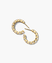 Thea Hoops-18k Gold Vermeil / Lab Grown White Sapphire