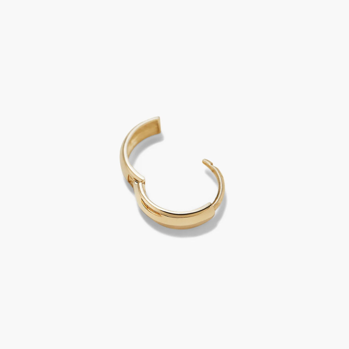 Single Bold Huggie Hoop-10k Yellow Gold