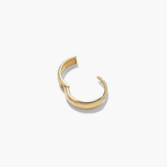 Single Bold Huggie Hoop-10k Yellow Gold