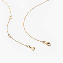 Baguette Emerald Bar Necklace-14k Yellow Gold / Emerald / 16-18 inches