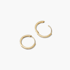 PavÃ© Diamond Small Hoops-14k Yellow Gold / Natural Diamond