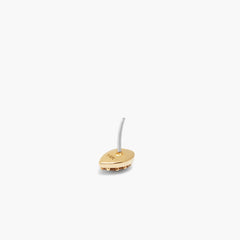 Piercing Studio - Pave Diamond Flat Back Pear Stud-14k Yellow Gold / Natural Diamond