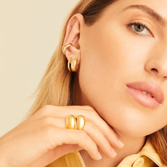Single Duet Ear Cuff-18k Gold Vermeil