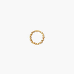 Cartilage Beaded Mini Hoop-14k Yellow Gold