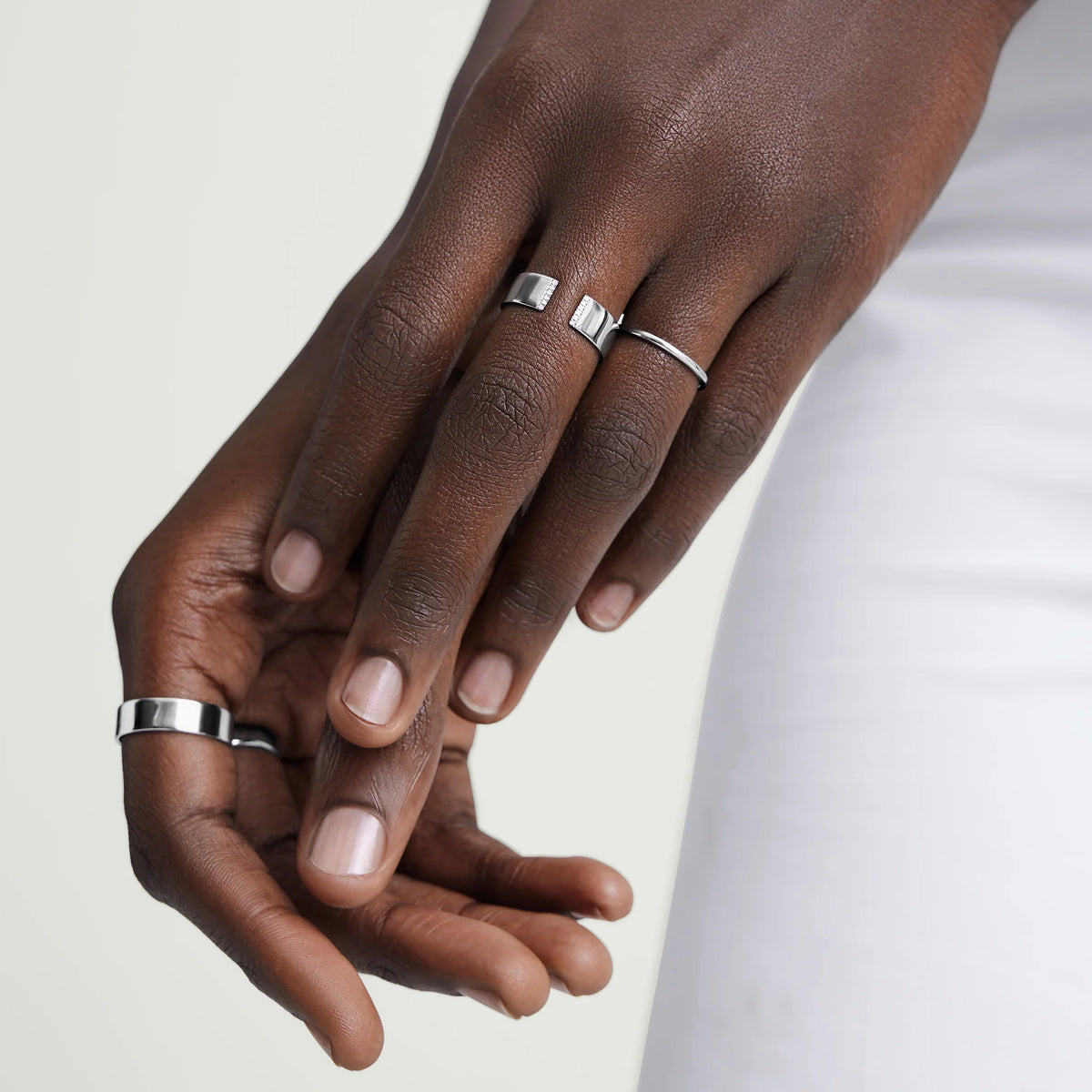 Stacker Ring-14k White Gold / 9