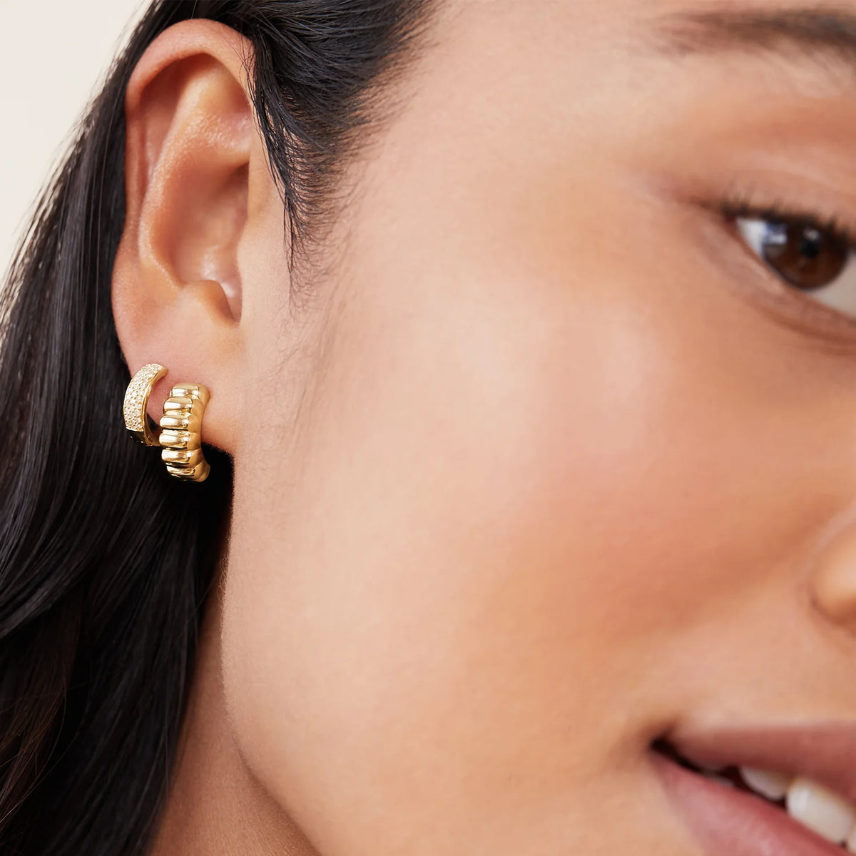 Charlotte Hoops-14k Yellow Gold