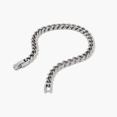 5mm Curb Chain Bracelet-Titanium / 8 inches