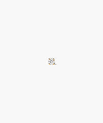 Single Diamond Mini Stud-10k Yellow Gold / Natural Diamond / Butterfly Back