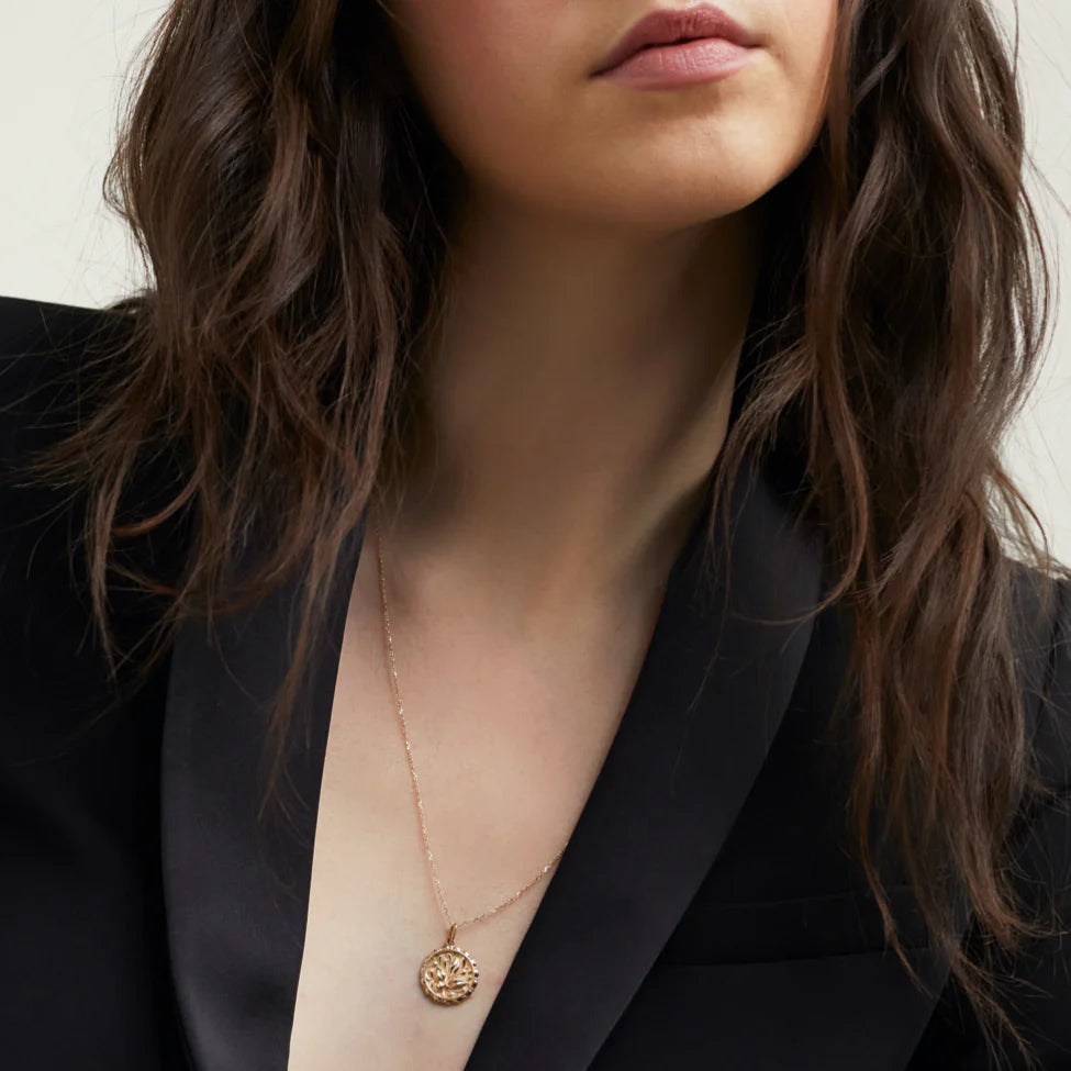 Balance: Terra Coin Charm Pendant-14k Yellow Gold