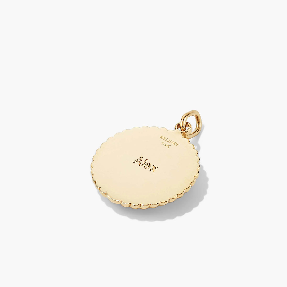 Victory: Winged Coin Charm Pendant-14k Yellow Gold