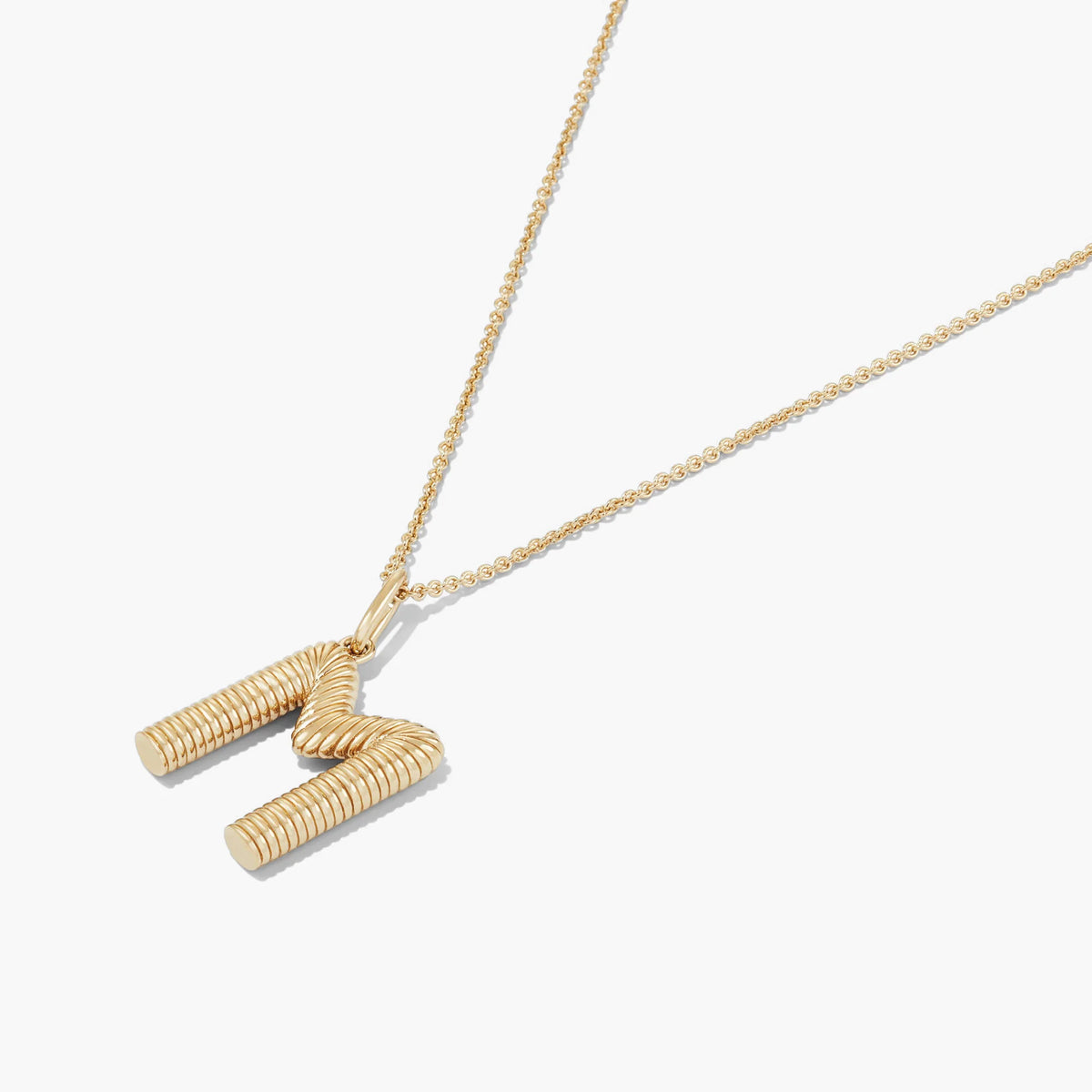 Bold Letter Pendant Necklace-18k Gold Vermeil / A / 20-22 inches