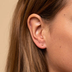 Single Sphere Stud-14k Yellow Gold