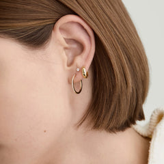 Single Bold Huggie Hoop-10k Yellow Gold