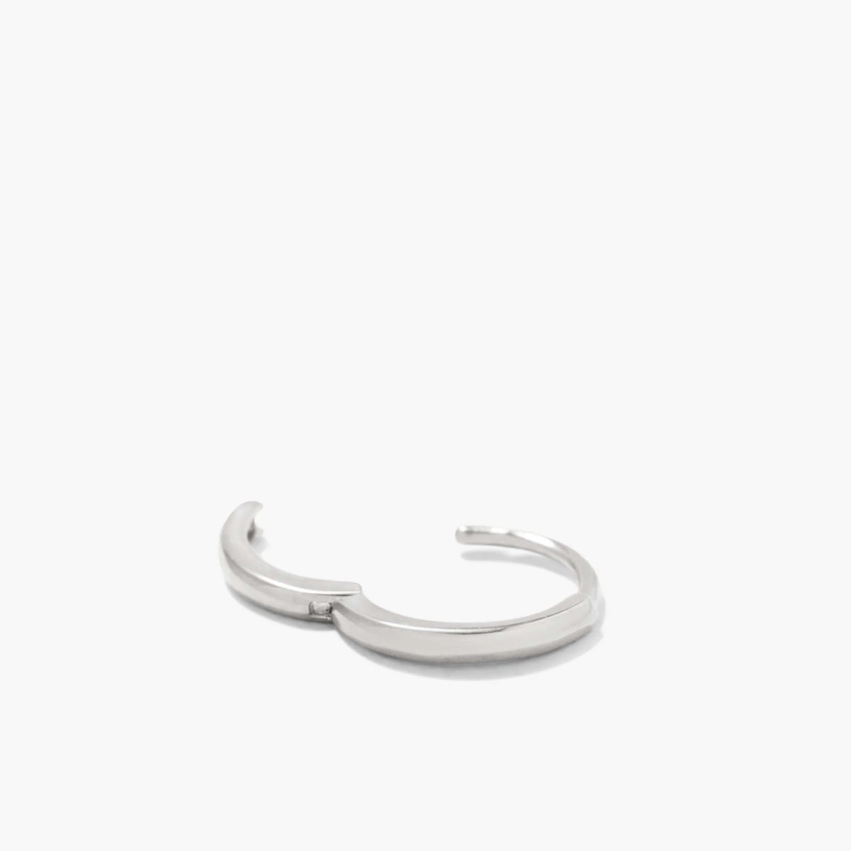 Single Mini Hoop-10k White Gold